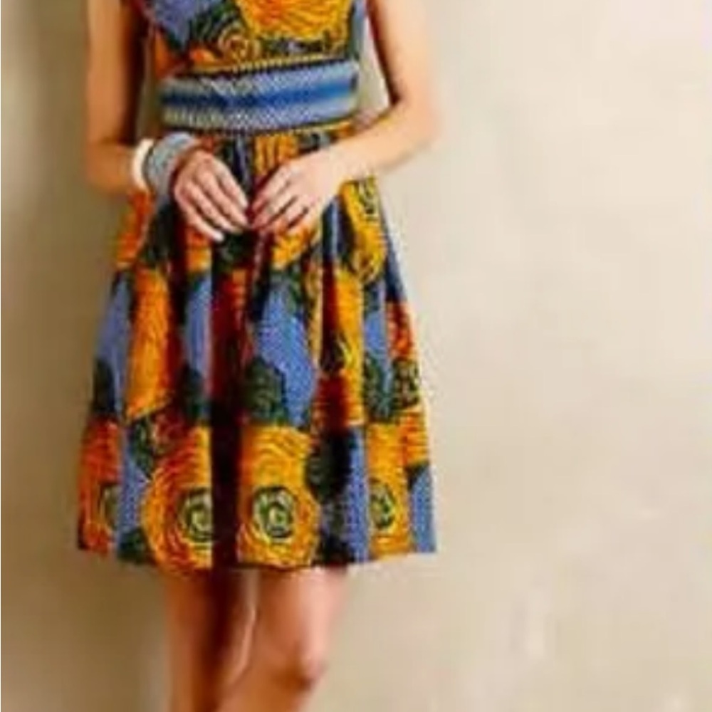 Elegant Women's Mini Dress with Orange Floral Design